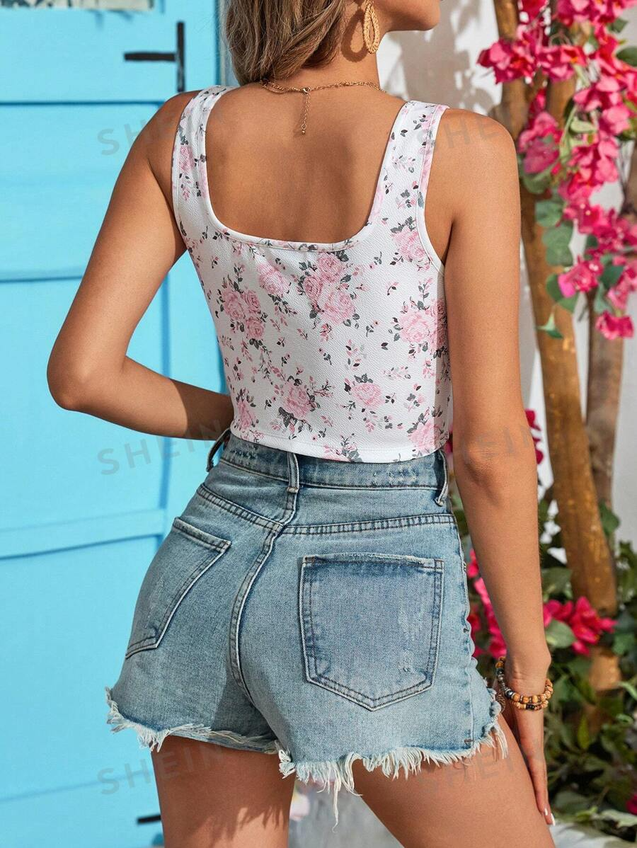 Top - Holiday Knitted Printed Women's Crop Top