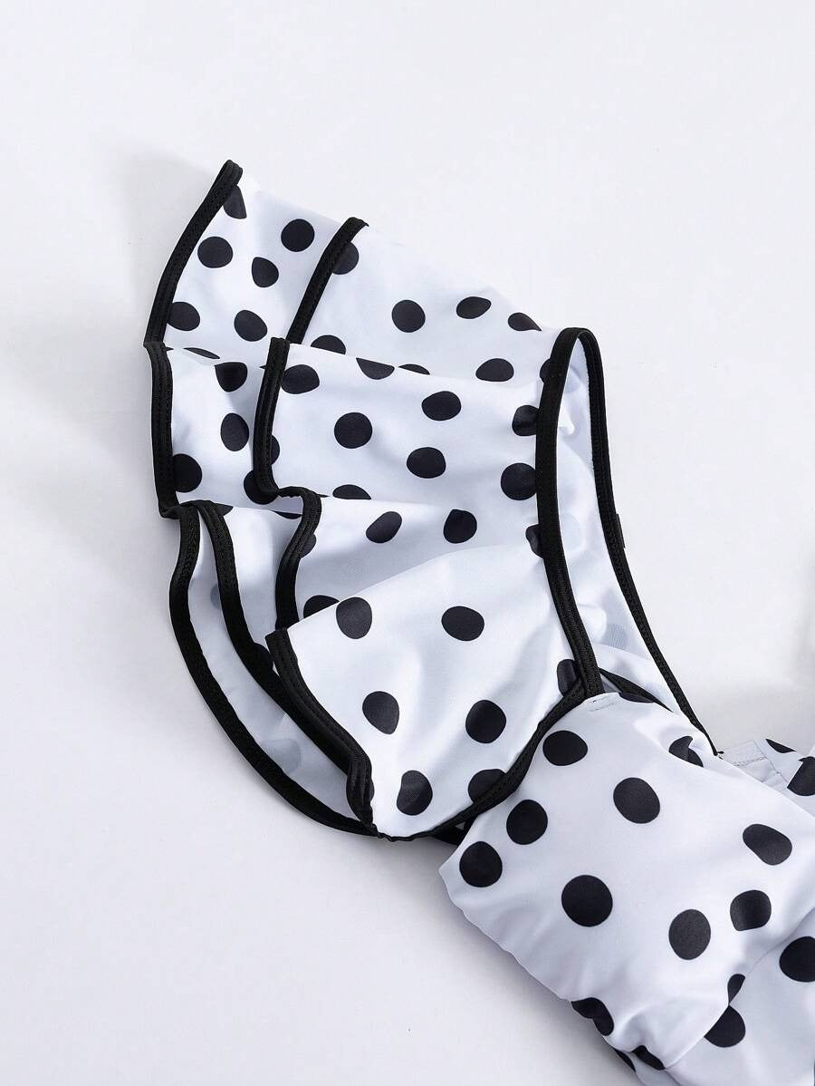 One Piece Swimsuit for Women Dot Print Wetsuit for Beach & Vacation