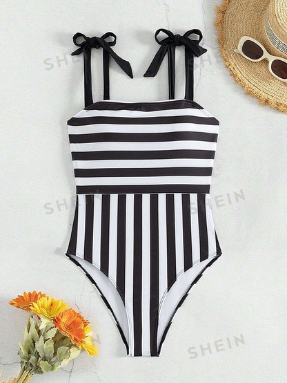 One Piece Swimsuit Customizable Women's Clothing, Random Print Design