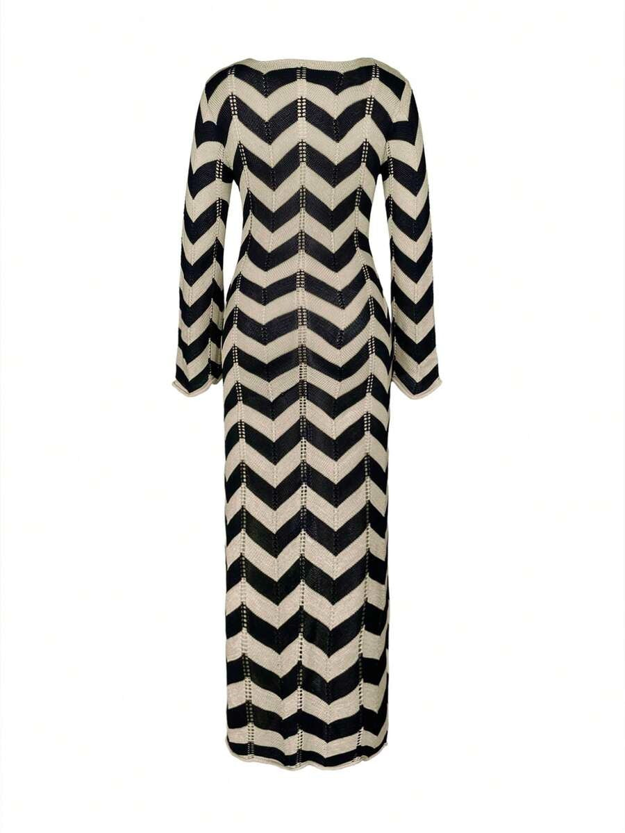 A stylish, modern, and simple woven cover-up dress for women, perfect for summer beach vacations