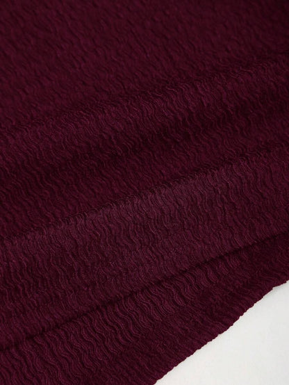 Bodycon Midi Dress with Wide Sleeves and Tie Waist, Simple Design for Women