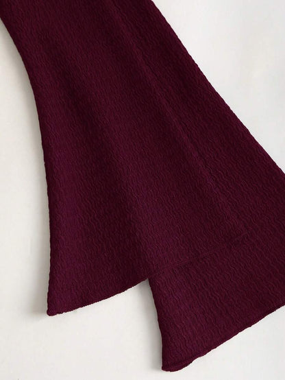 Bodycon Midi Dress with Wide Sleeves and Tie Waist, Simple Design for Women