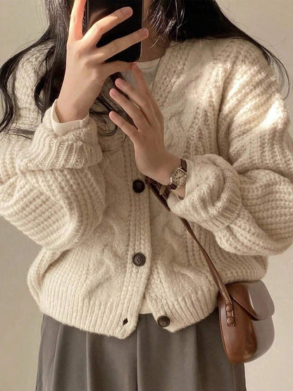 Cardigan Jacket Long Sleeve Knit Coat for Women