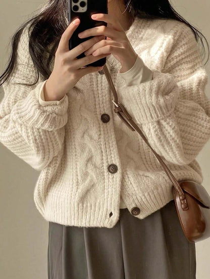 Cardigan Jacket Long Sleeve Knit Coat for Women