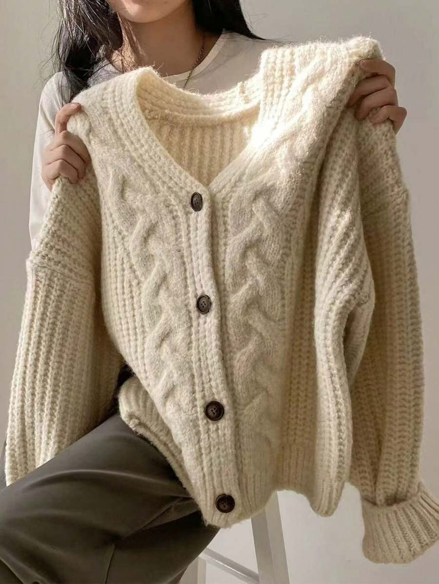 Cardigan Jacket Long Sleeve Knit Coat for Women