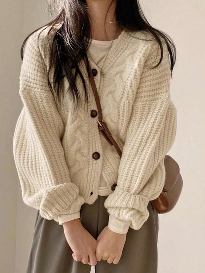 Cardigan Jacket Long Sleeve Knit Coat for Women