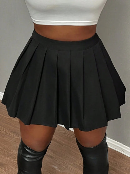 Gathered Mini Skirt for Music Parties, Bold, Stylish