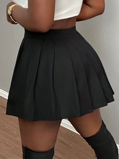 Gathered Mini Skirt for Music Parties, Bold, Stylish