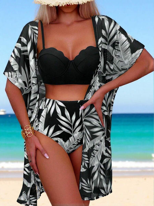 Grass Print Bikini for Beach Holidays