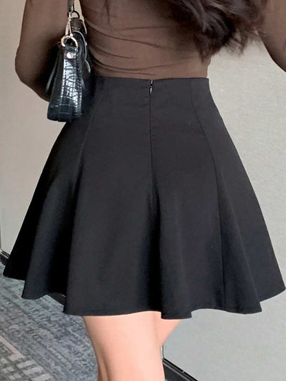 High Waist Bell Skirt for Autumn