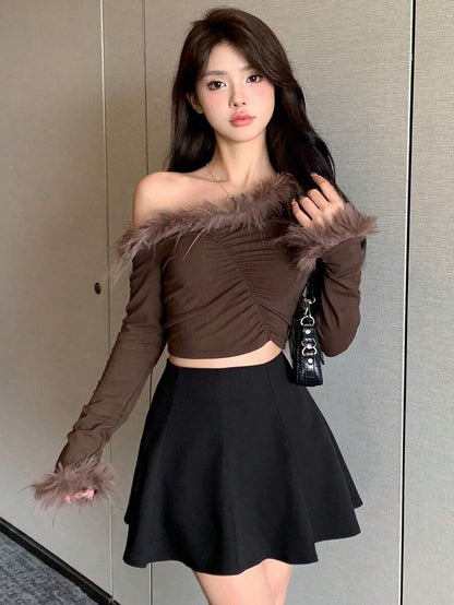High Waist Bell Skirt for Autumn