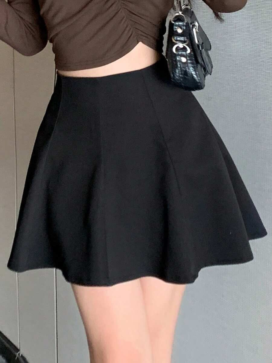 High Waist Bell Skirt for Autumn