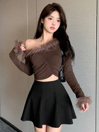 High Waist Bell Skirt for Autumn