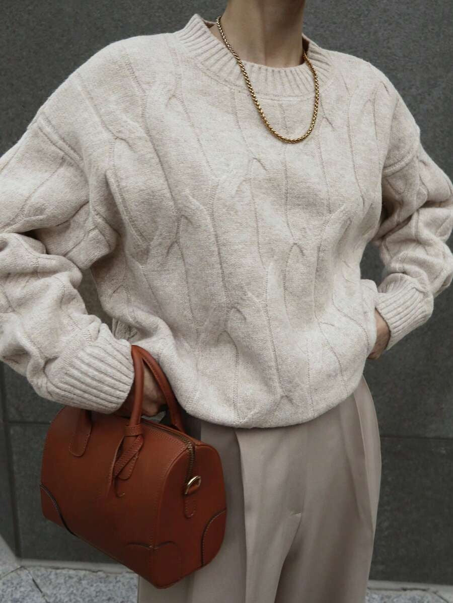 Oversized Knit Sweater for Women Long Sleeve Autumn Pullover