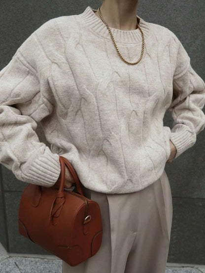 Oversized Knit Sweater for Women Long Sleeve Autumn Pullover