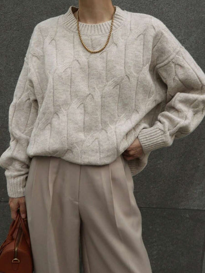 Oversized Knit Sweater for Women Long Sleeve Autumn Pullover