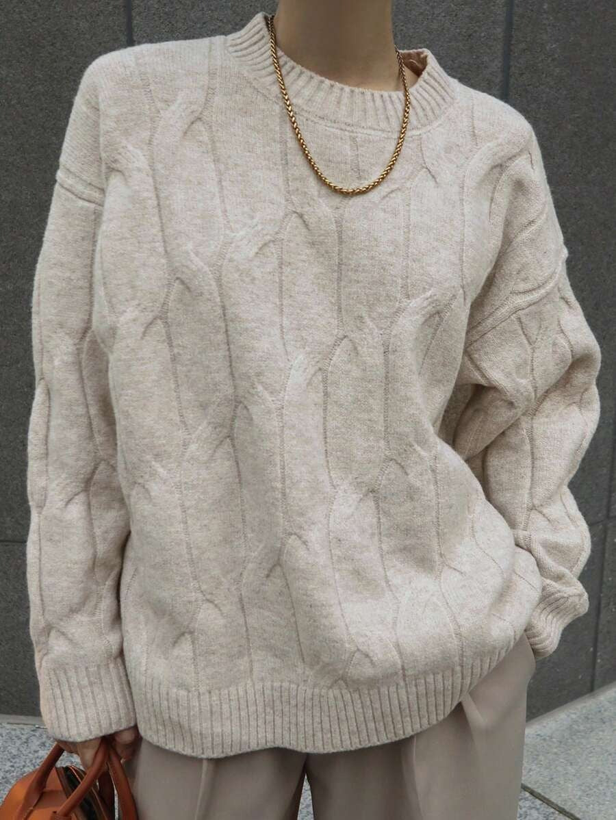 Oversized Knit Sweater for Women Long Sleeve Autumn Pullover