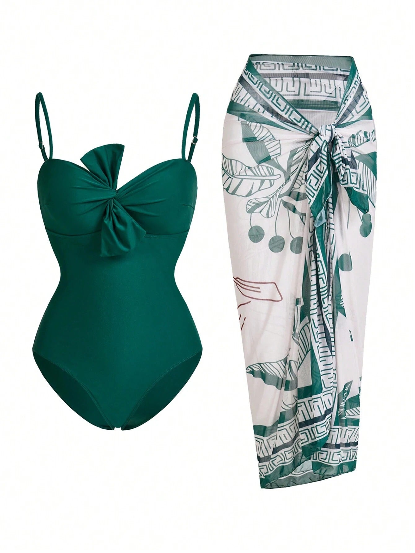 Summer Set Backless Spaghetti Top & Tie-Dye Pleated Skirt