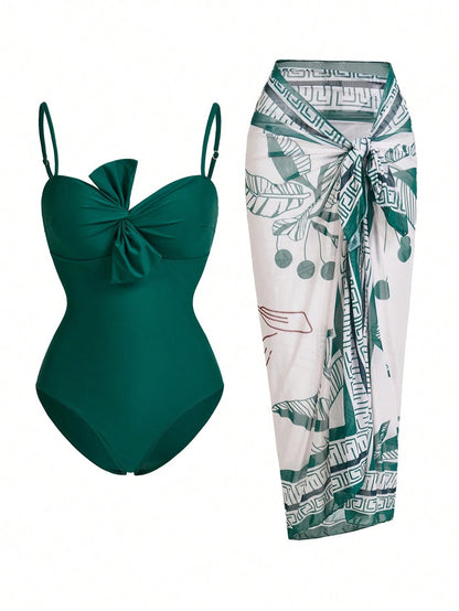 Summer Set Backless Spaghetti Top & Tie-Dye Pleated Skirt