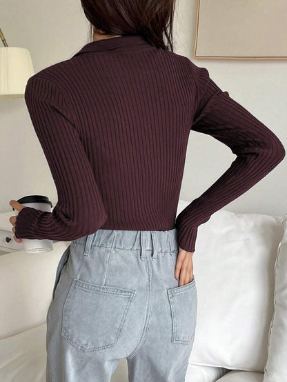 Solid Color Wool Sweater Women's Casual Autumn Knit