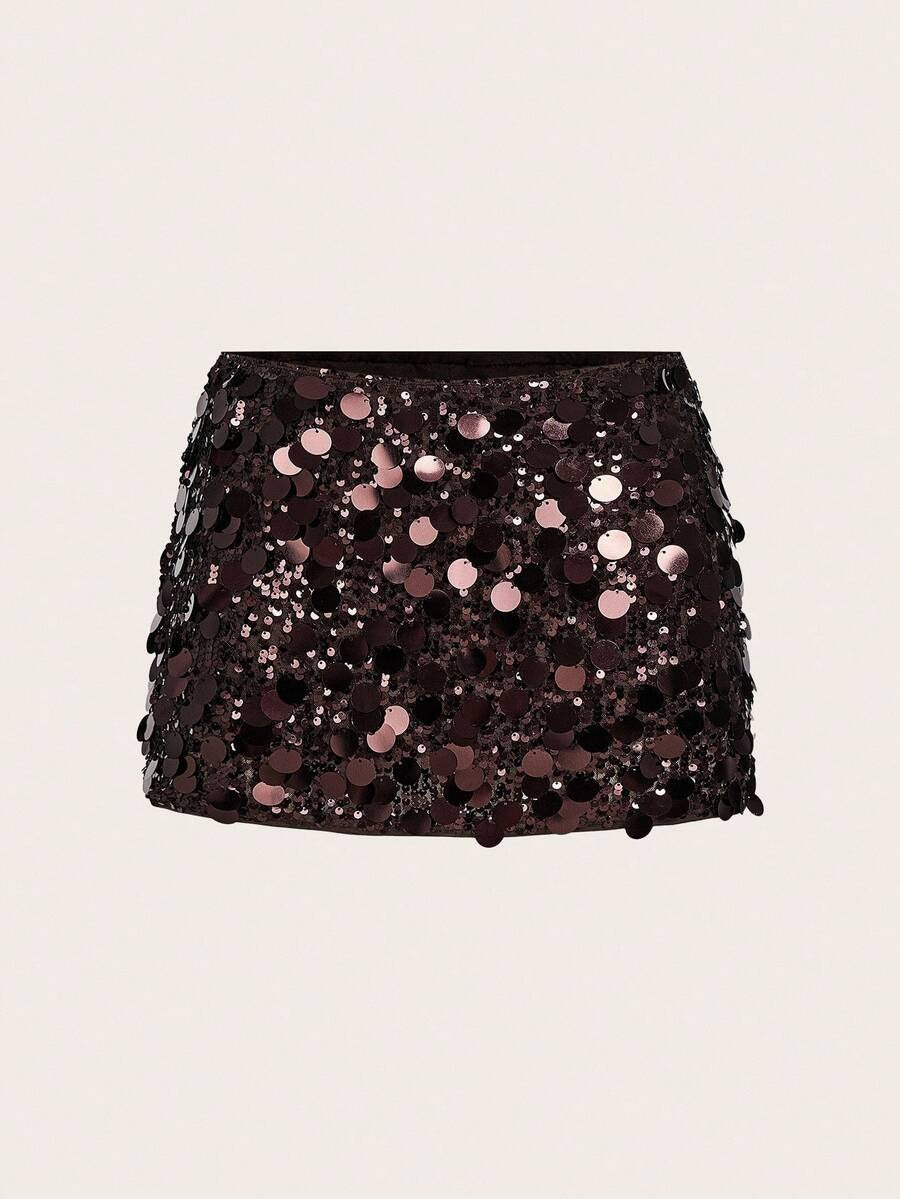 Women's Black High Waist Slim Fit Mini Skirt