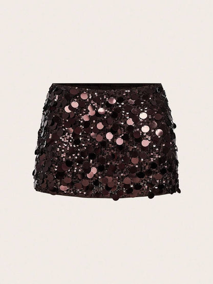 Women's Black High Waist Slim Fit Mini Skirt