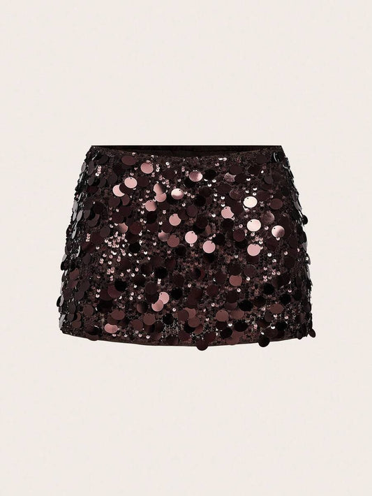 Women's Black High Waist Slim Fit Mini Skirt