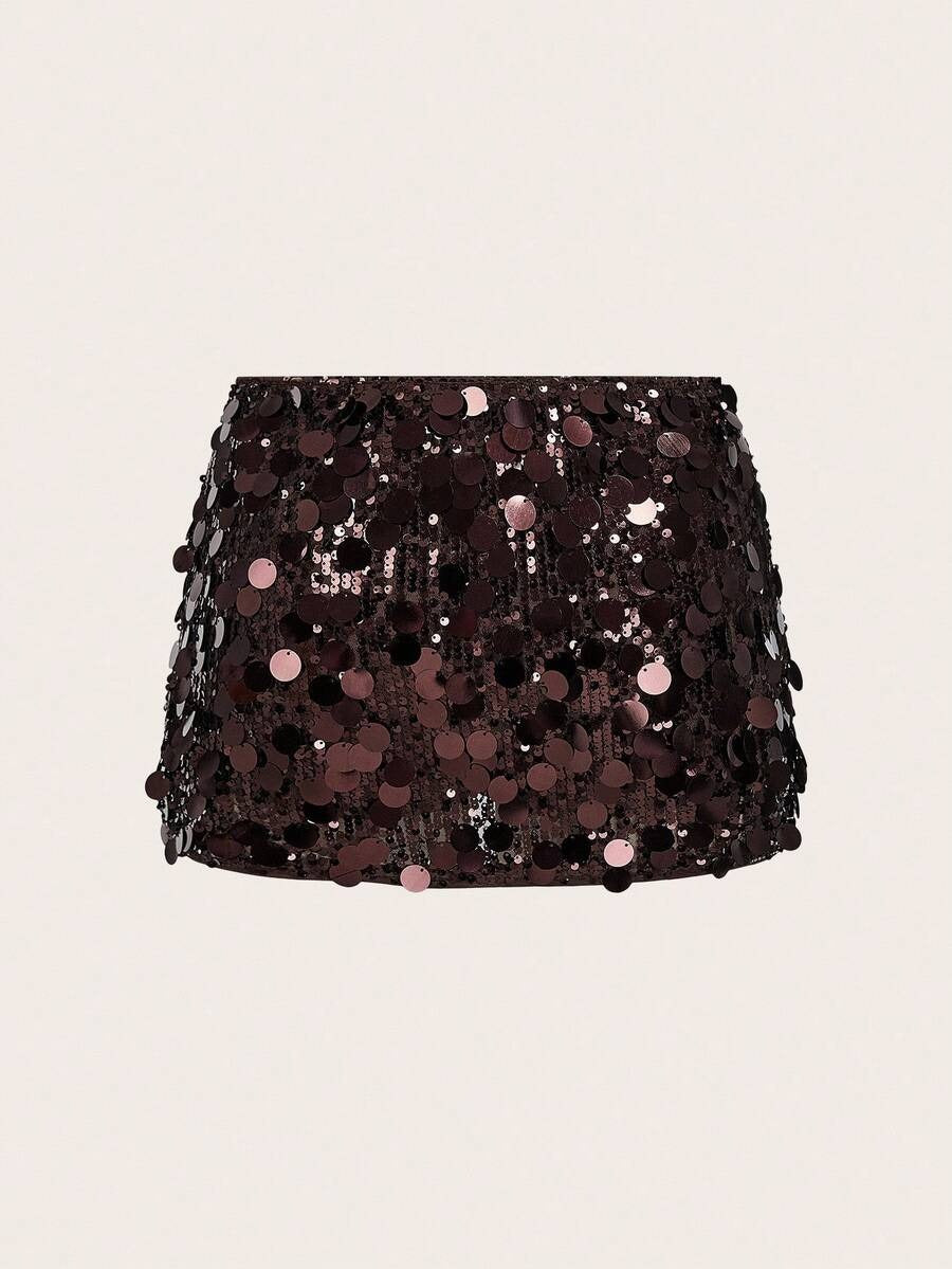 Women's Black High Waist Slim Fit Mini Skirt