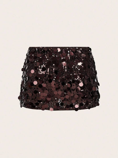 Women's Black High Waist Slim Fit Mini Skirt
