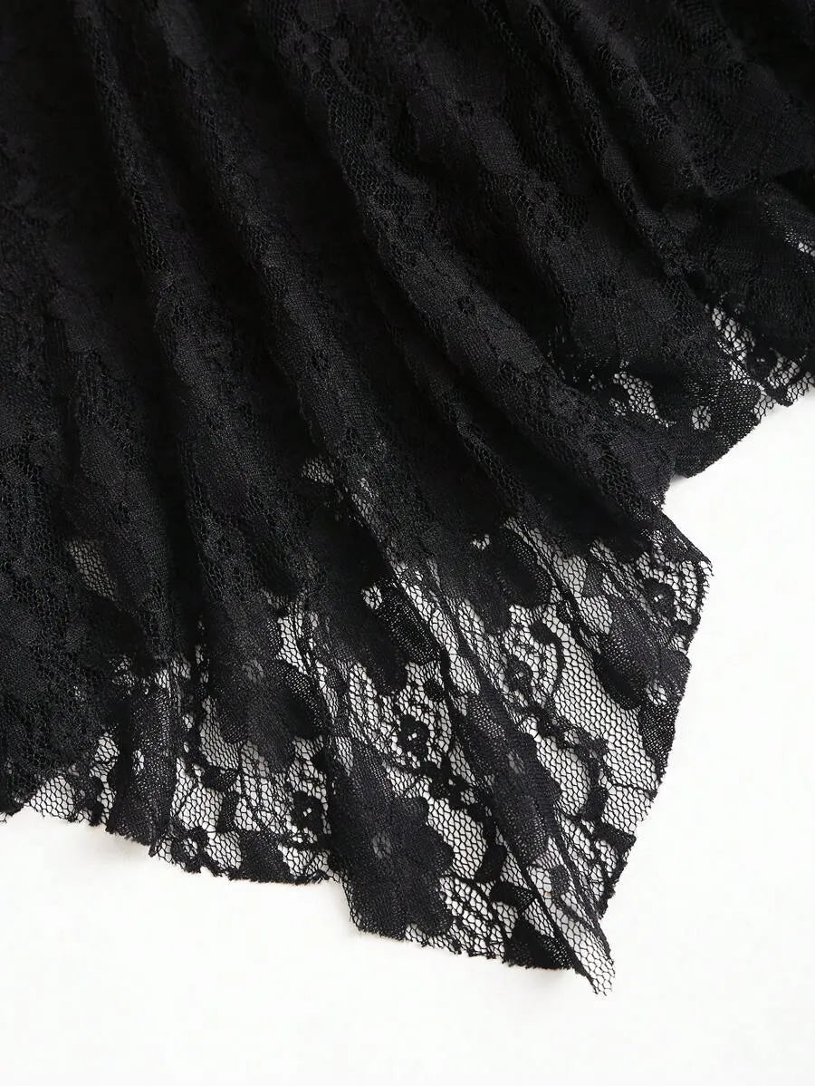 Women’s Bohemian Mini Skirt – Asymmetrical Pleats & Woven Hem