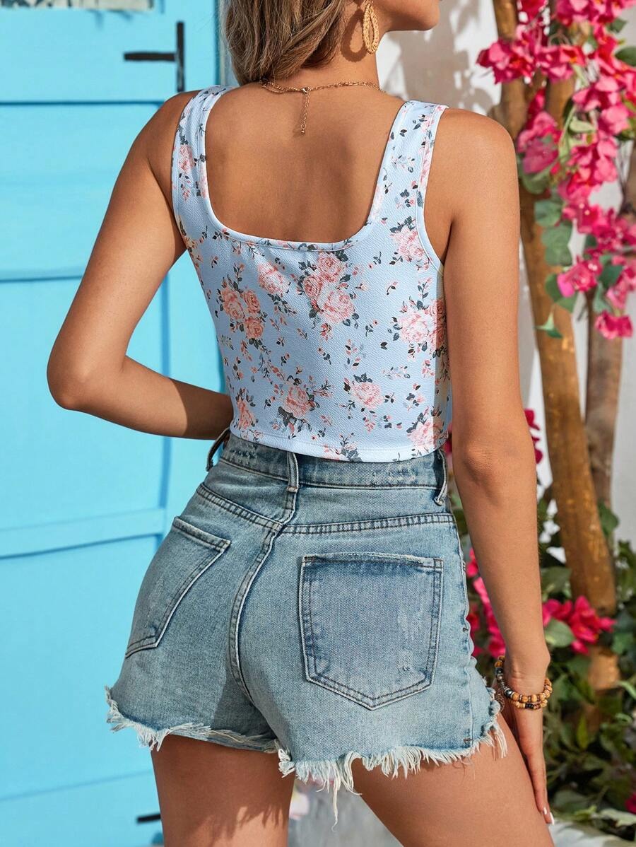 Women's Cropped Top with Knit Print for Holiday Use