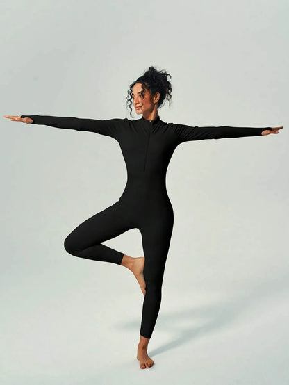 Women’s Half-Zip Tracksuit Set – For Fitness and Yoga