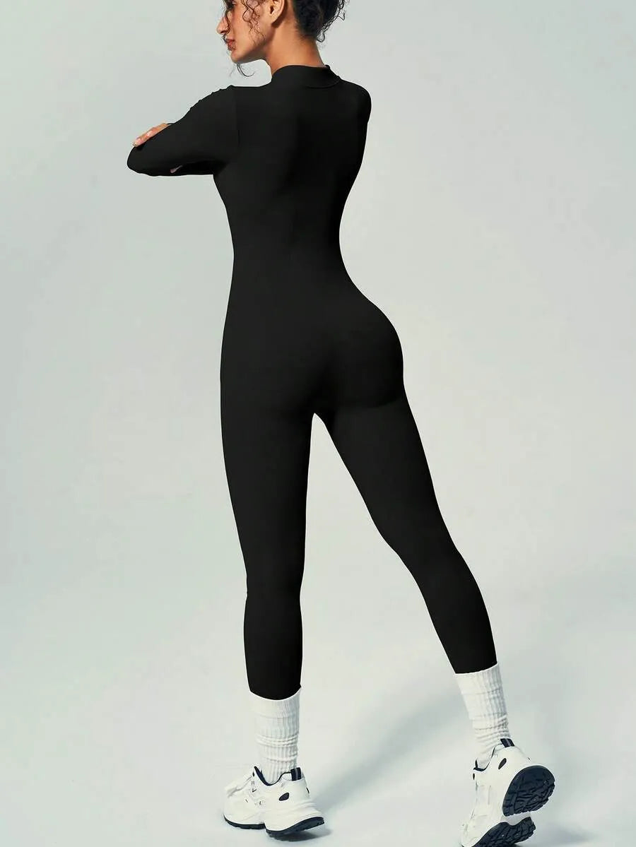Women’s Half-Zip Tracksuit Set – For Fitness and Yoga