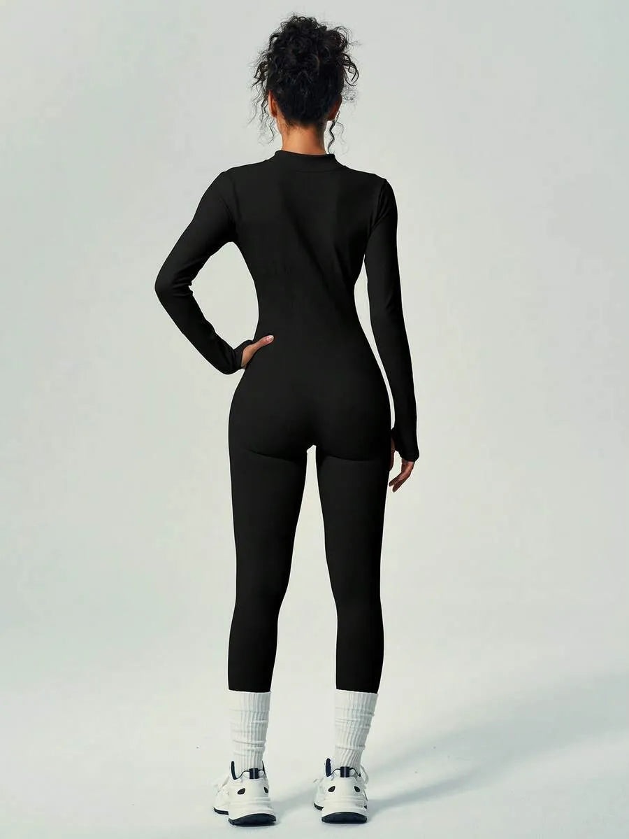 Women’s Half-Zip Tracksuit Set – For Fitness and Yoga