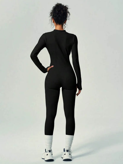 Women’s Half-Zip Tracksuit Set – For Fitness and Yoga