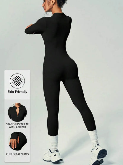 Women’s Half-Zip Tracksuit Set – For Fitness and Yoga