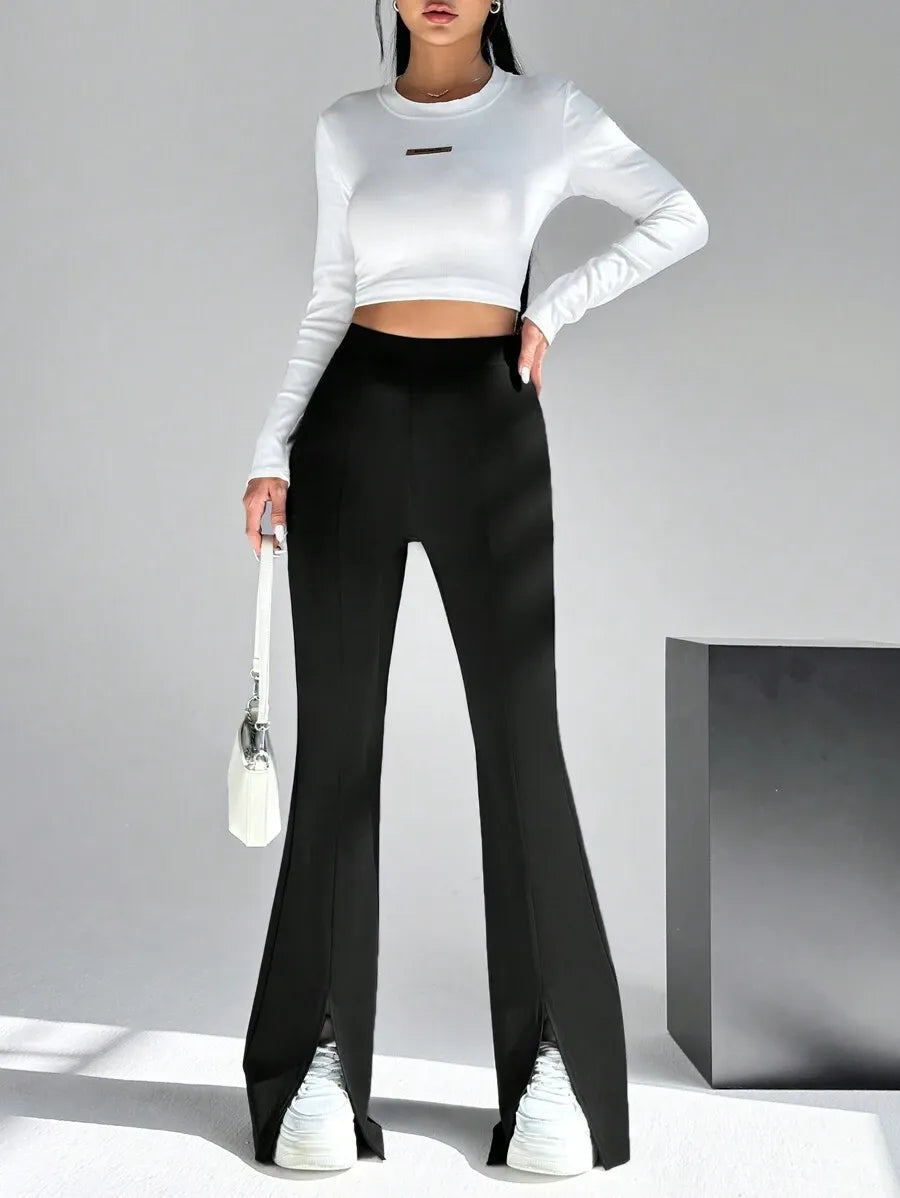 Women's Open Bottom Slit Trousers