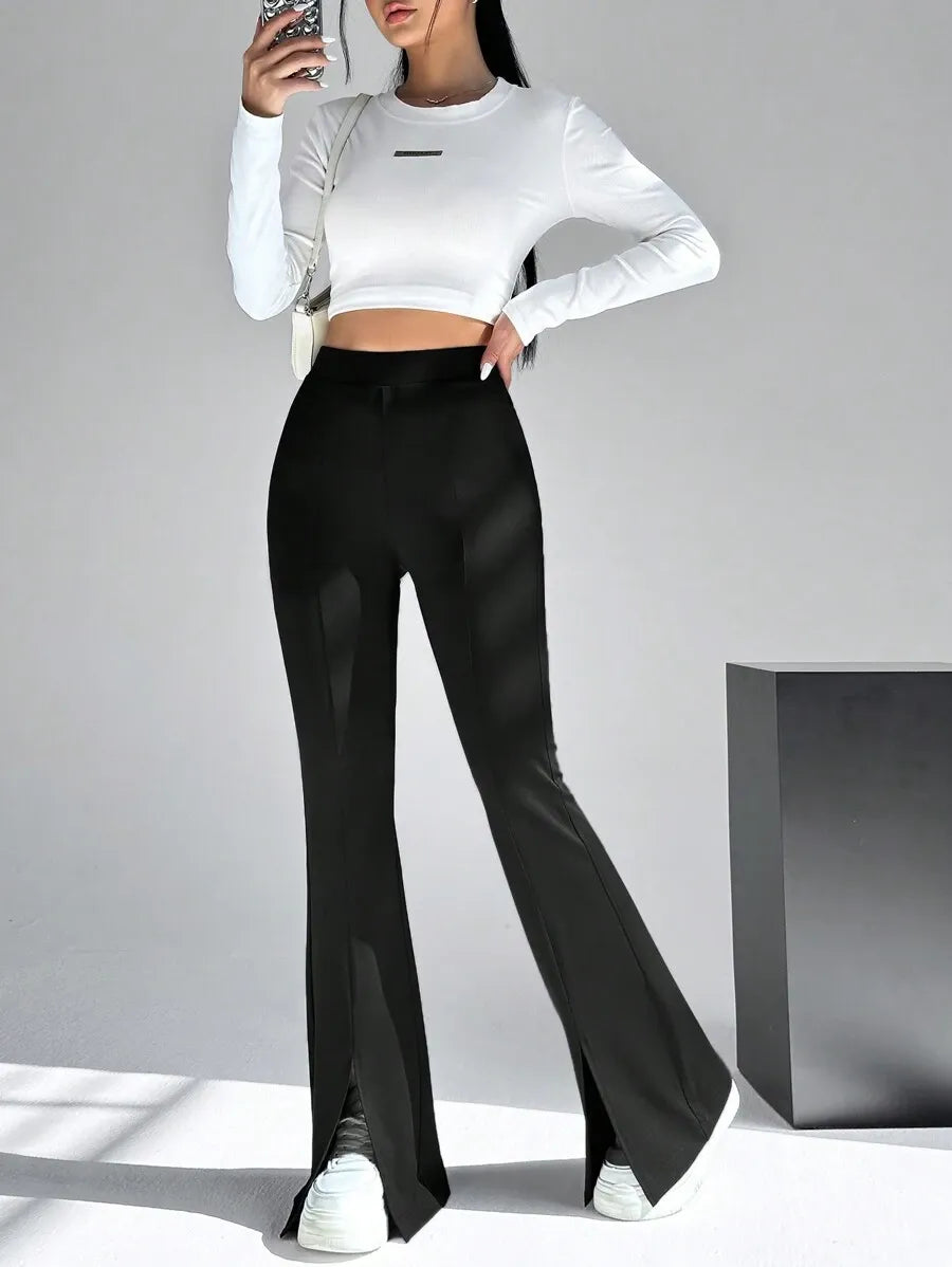 Women's Open Bottom Slit Trousers