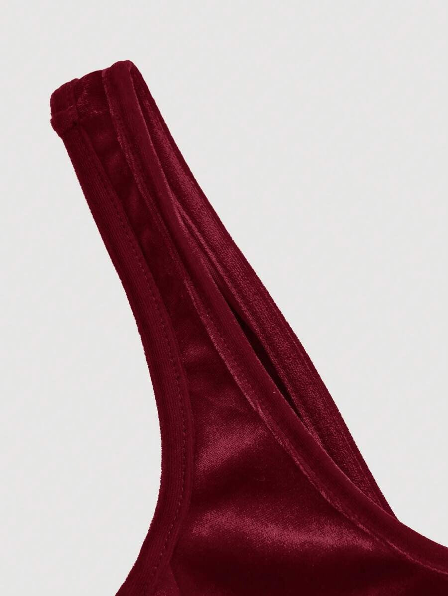 Women's Retro Red Velvet Christmas Dress