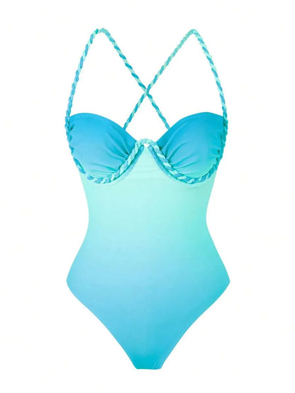 Women's Slim Fit Mesh Skirt, Stylish Two-Piece Swimsuit for Summer Holidays