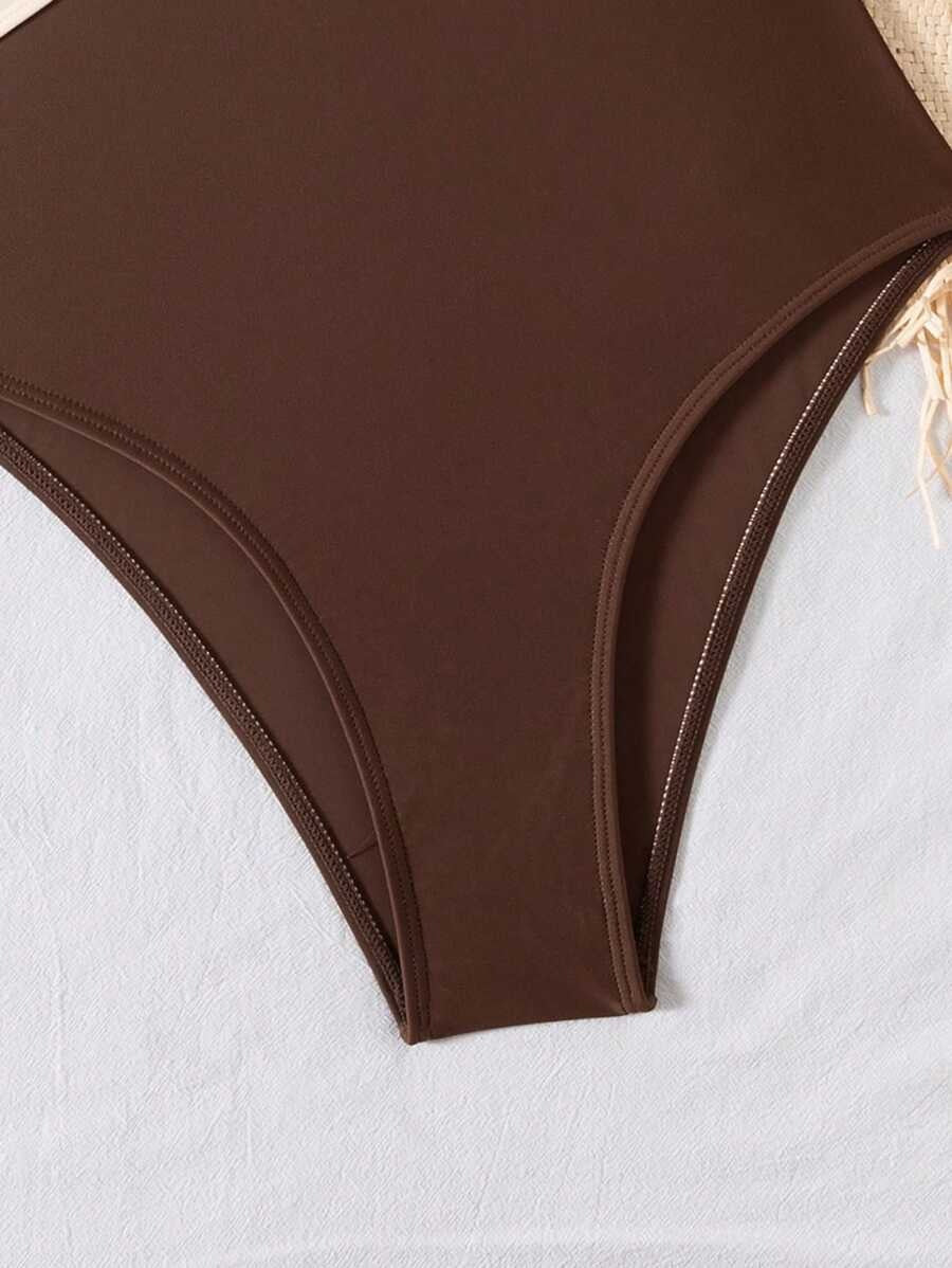 Women's New One-Piece Swimsuit, Stylish and Elegant, Cutout Design, Modest Summer Look