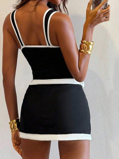 2-Piece Set Women’s One-Piece Swimsuit & Beach Cover-Up Skirt