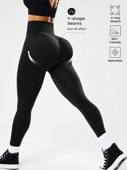 Yoga Workout Leggings - Flexible and Soft with a Cross Waist