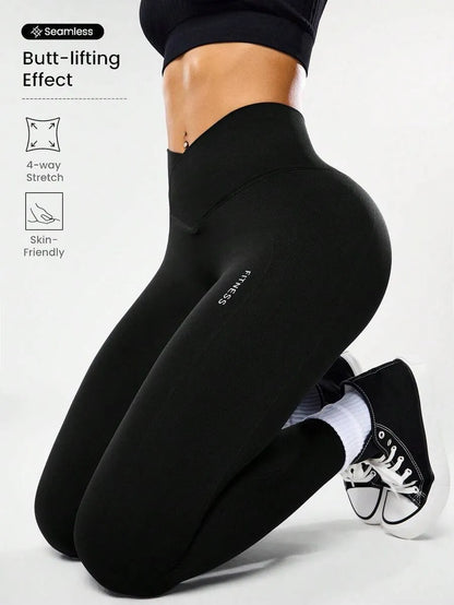 Yoga Workout Leggings - Flexible and Soft with a Cross Waist